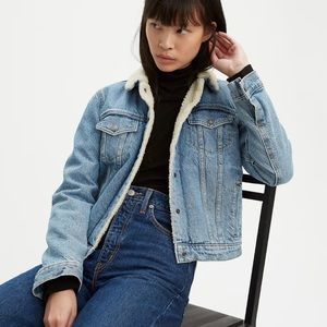 Oversized Sherpa Jean Jacket